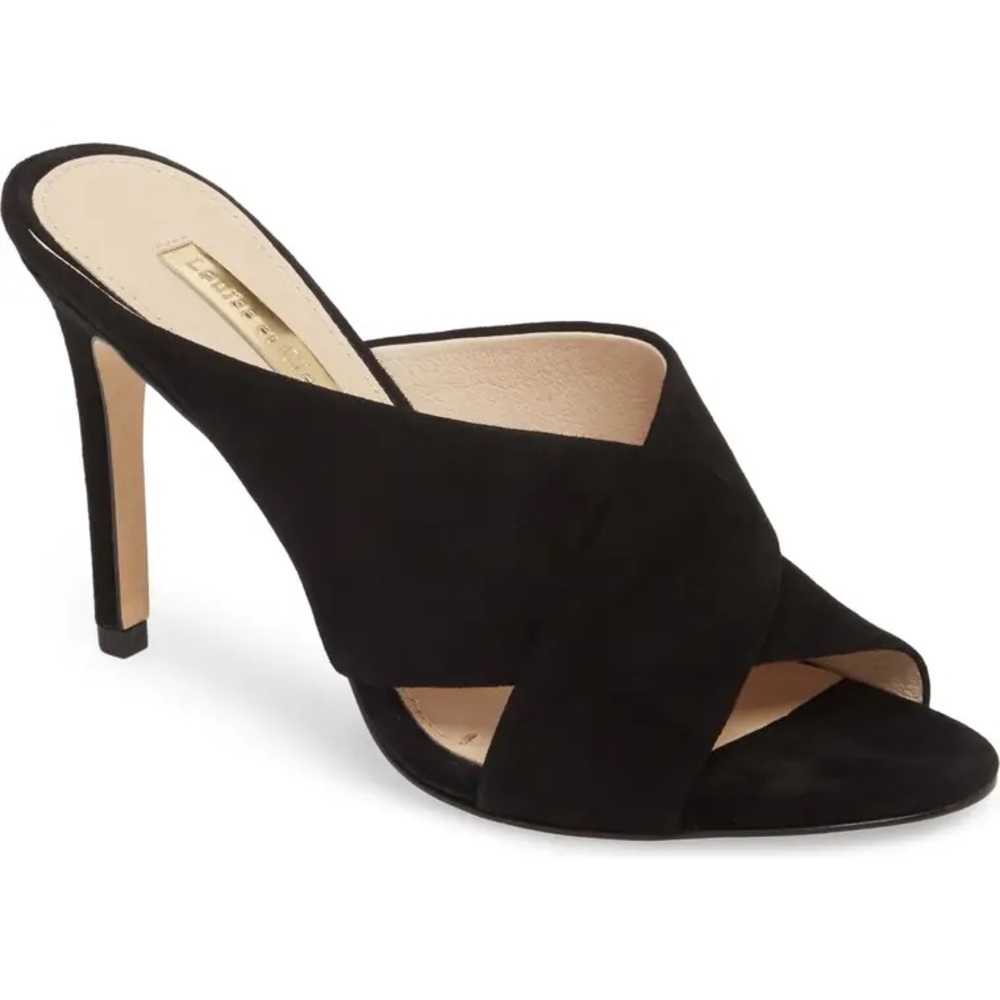 NIB Louise et Cie Halloway Black Stiletto Sandals